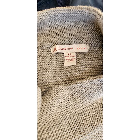 JM Collection High Neck Ombre Chunky Knit Cardigan‎ Sweater Women Size L Petite - Picture 5 of 5